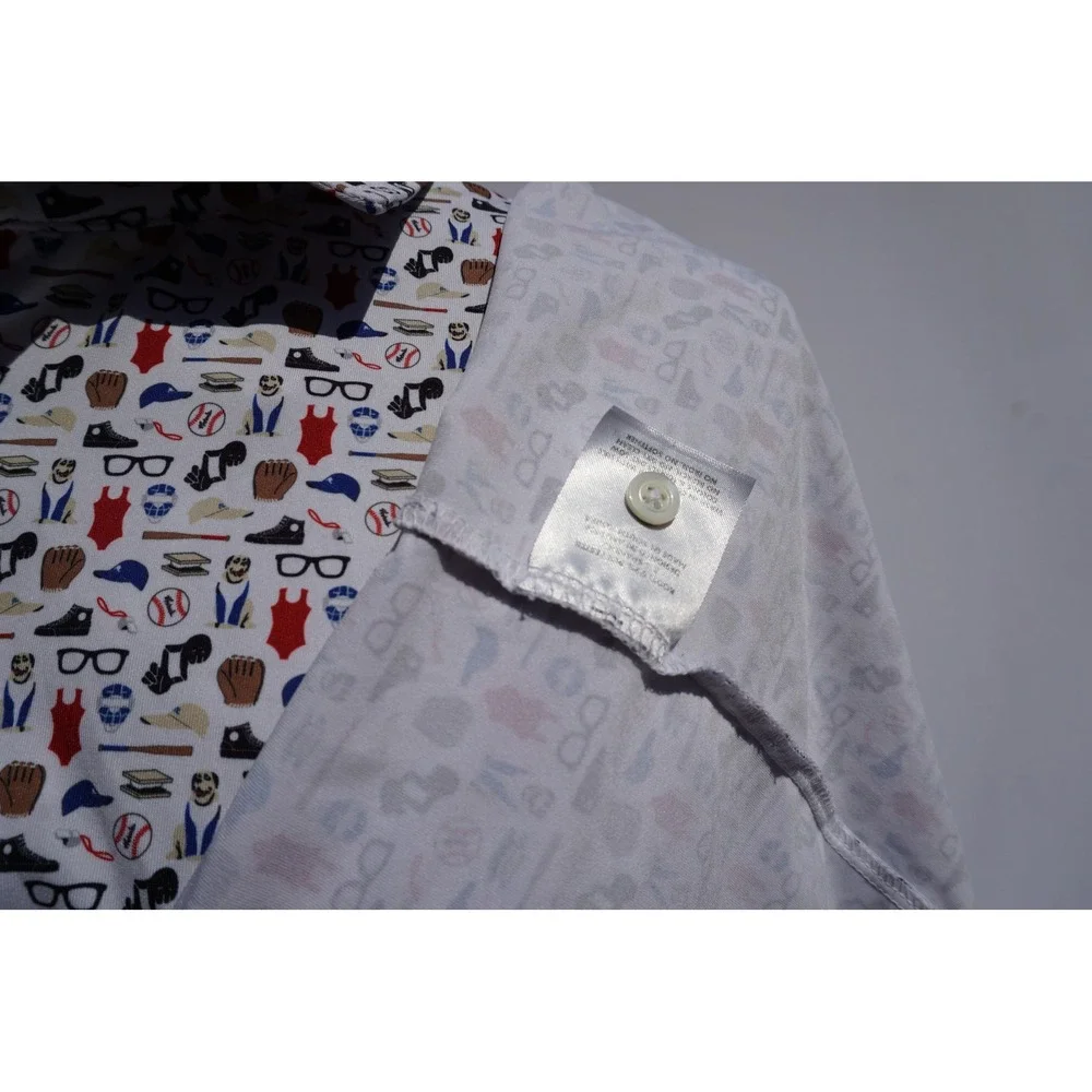 Men's Rhoback Polo XXL Short Sleeve - The Great Bambino - Sandlot Print - Picture 3 of 4